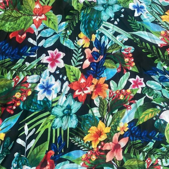 Show Me Your Mumu Mae Mu Floral Tropical Print Semi Sheer Cover Up Sz S - Picture 4 of 7